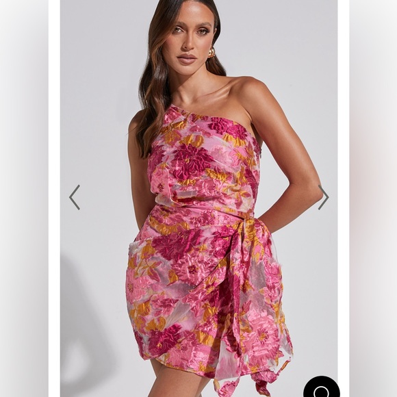 Brand new showpo pink and gold formal dance mini dress - Picture 1 of 5